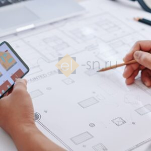 Проект инженерной системы на чертеже с деталями